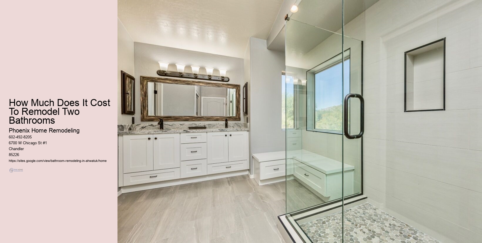 How Much Does It Cost To Remodel Two Bathrooms