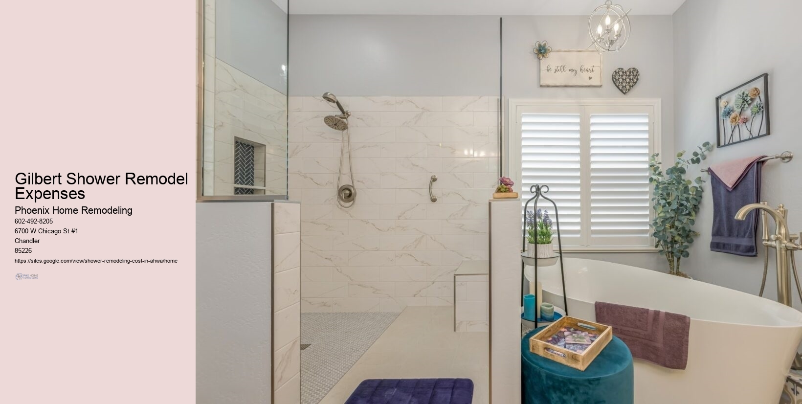 Gilbert Shower Remodel Expenses