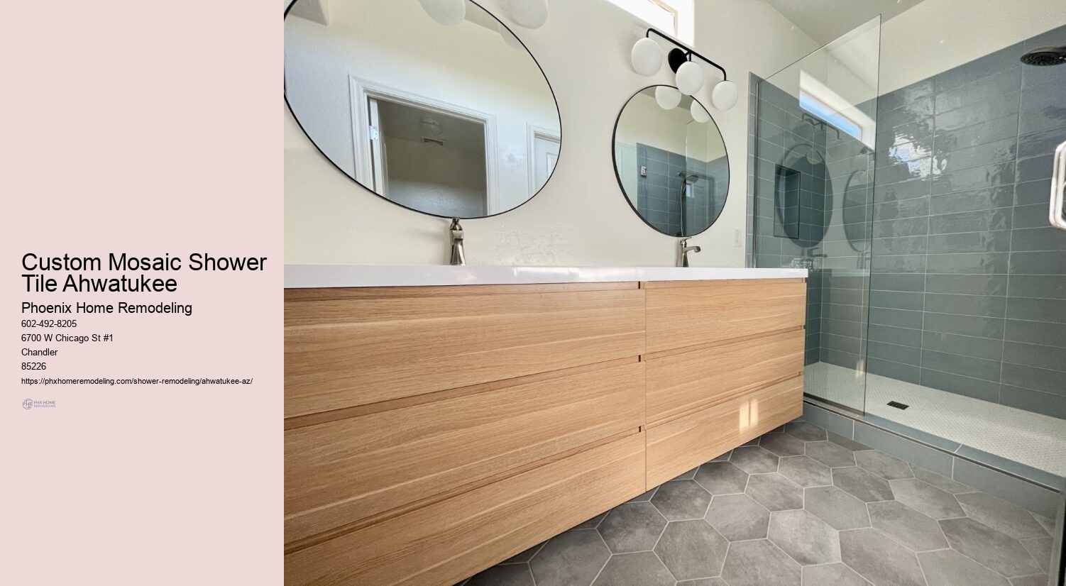 Custom Mosaic Shower Tile Ahwatukee